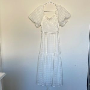 REVOLVE White Puff Sleeve Dress